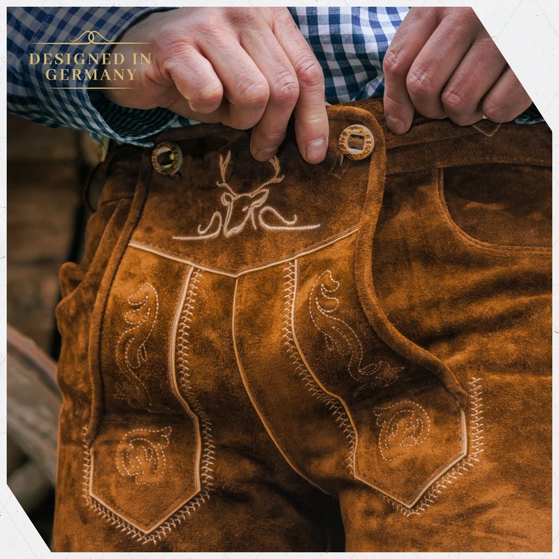 Lederhosen Men Short Light Brown