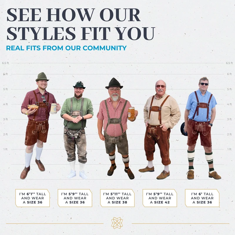 Lederhosen Men Kneebound Light Brown