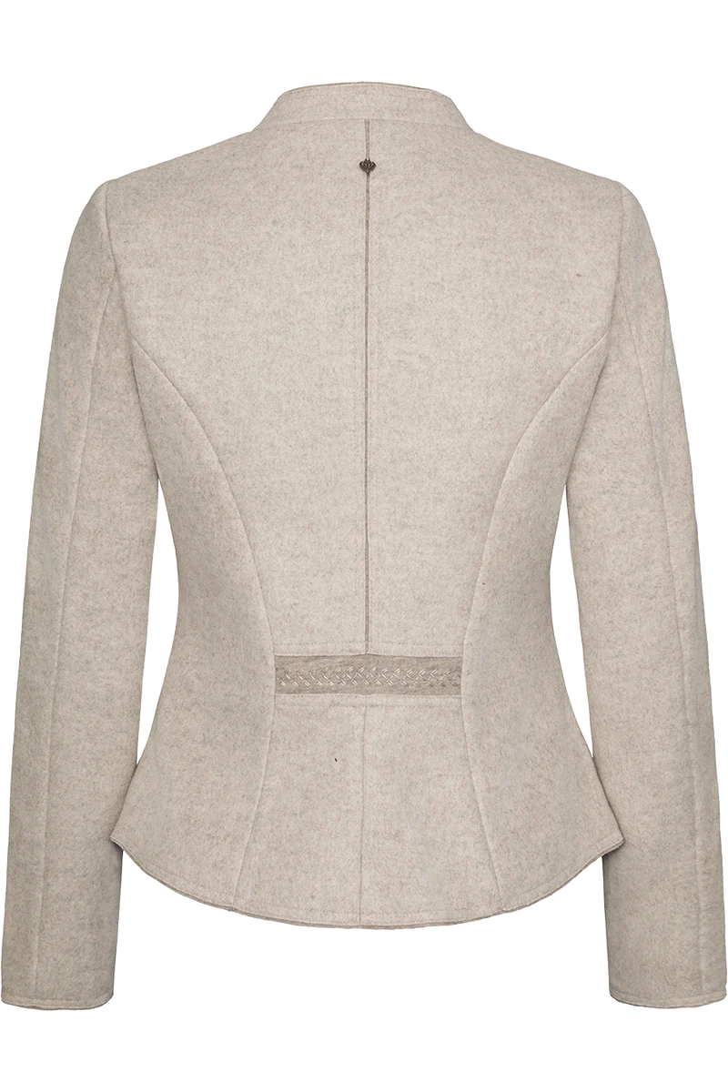 Damen Stretch-Trachtenblazer in gewalkter Optik - creme