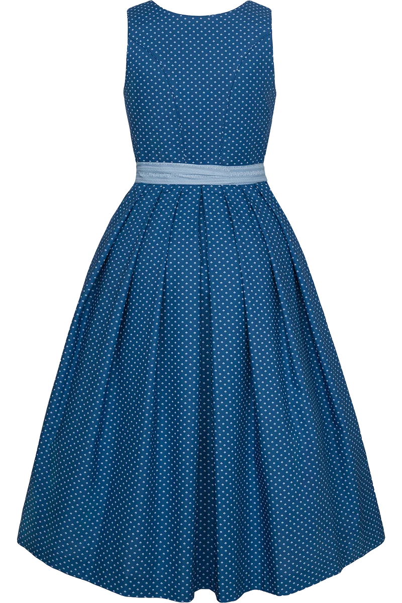 Langes Dirndl aus reiner Baumwolle - jeans