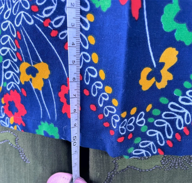 Dirndlschürze, Schürze, Retro, dunkelblau für 55 60 cm, Gr. 2
