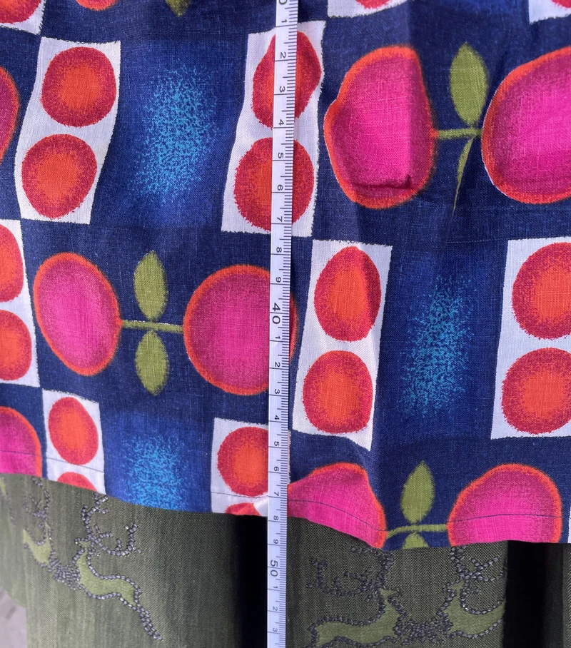 Dirndlschürze, Schürze, Retro, rot blau für 50 55 cm, Gr. 2