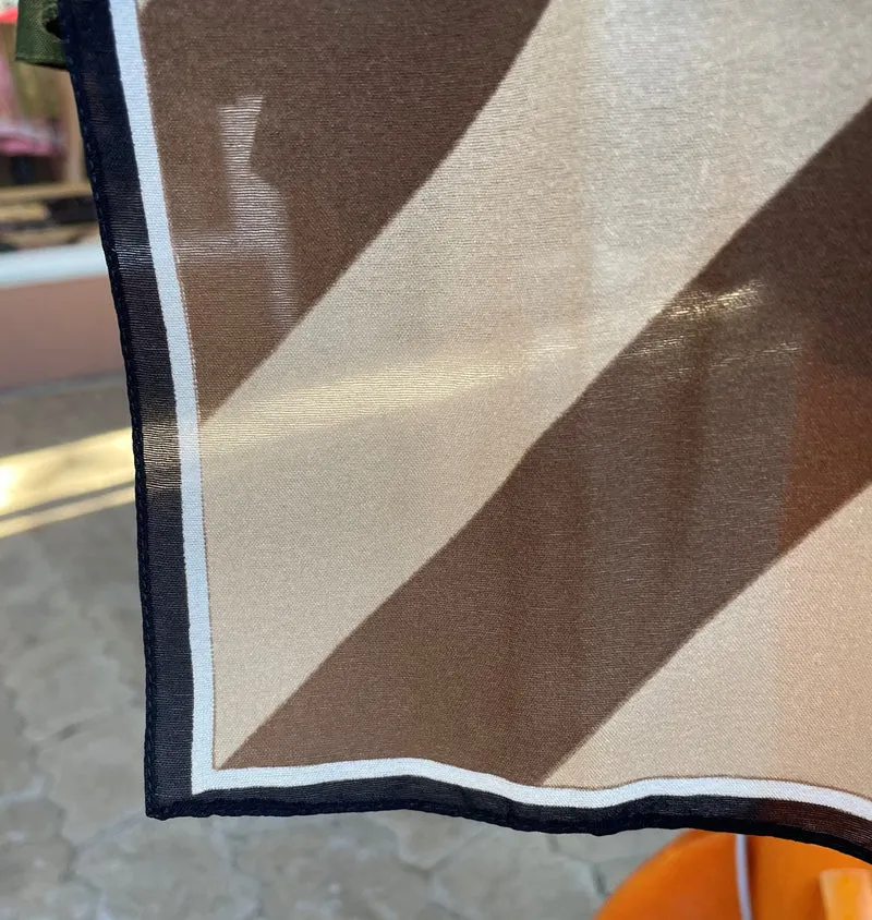Dirndlschürze, Schürze, Tuch, braun, beige, Midi für 80 cm, Gr. 2