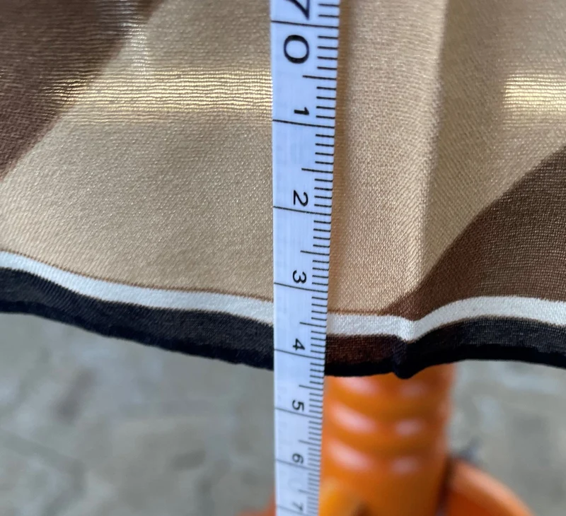 Dirndlschürze, Schürze, Tuch, braun, beige, Midi für 80 cm, Gr. 2