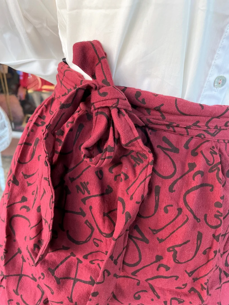Dirndlschürze, Schürze, bordeaux, burgund, Midi für 70 cm, Gr. 2