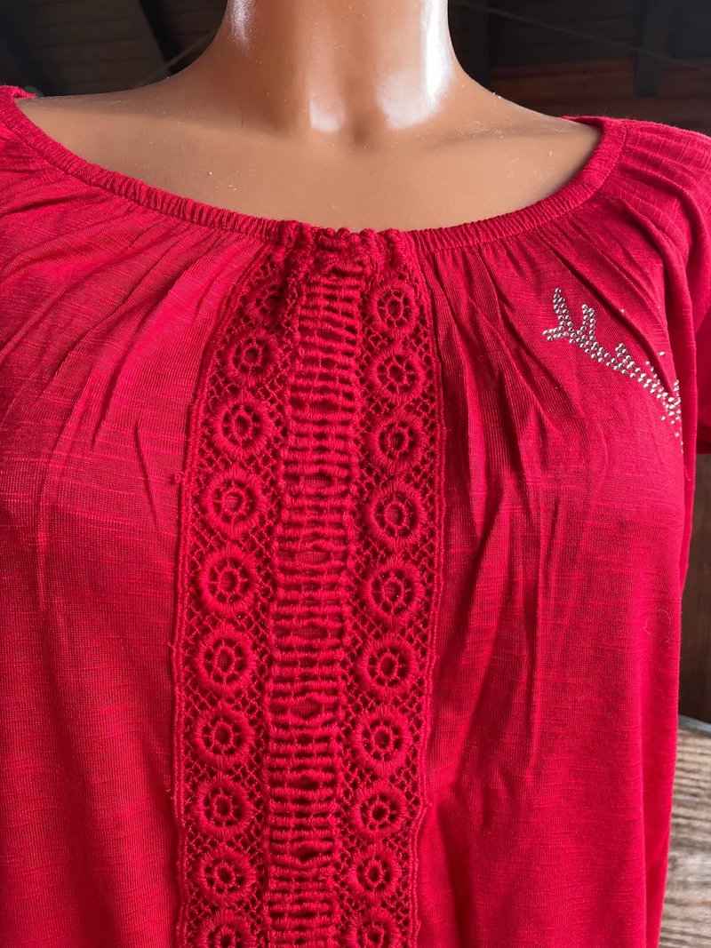 Trachtenshirt, HangOwear, Johanna, rot, Carmen