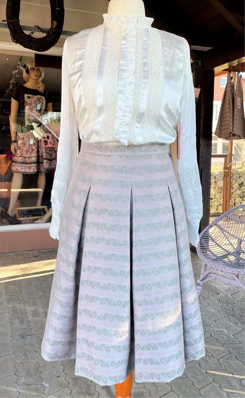 Trachten Rock Midi 60 cm, Toska, beige, rosa, Spieth & Wensky