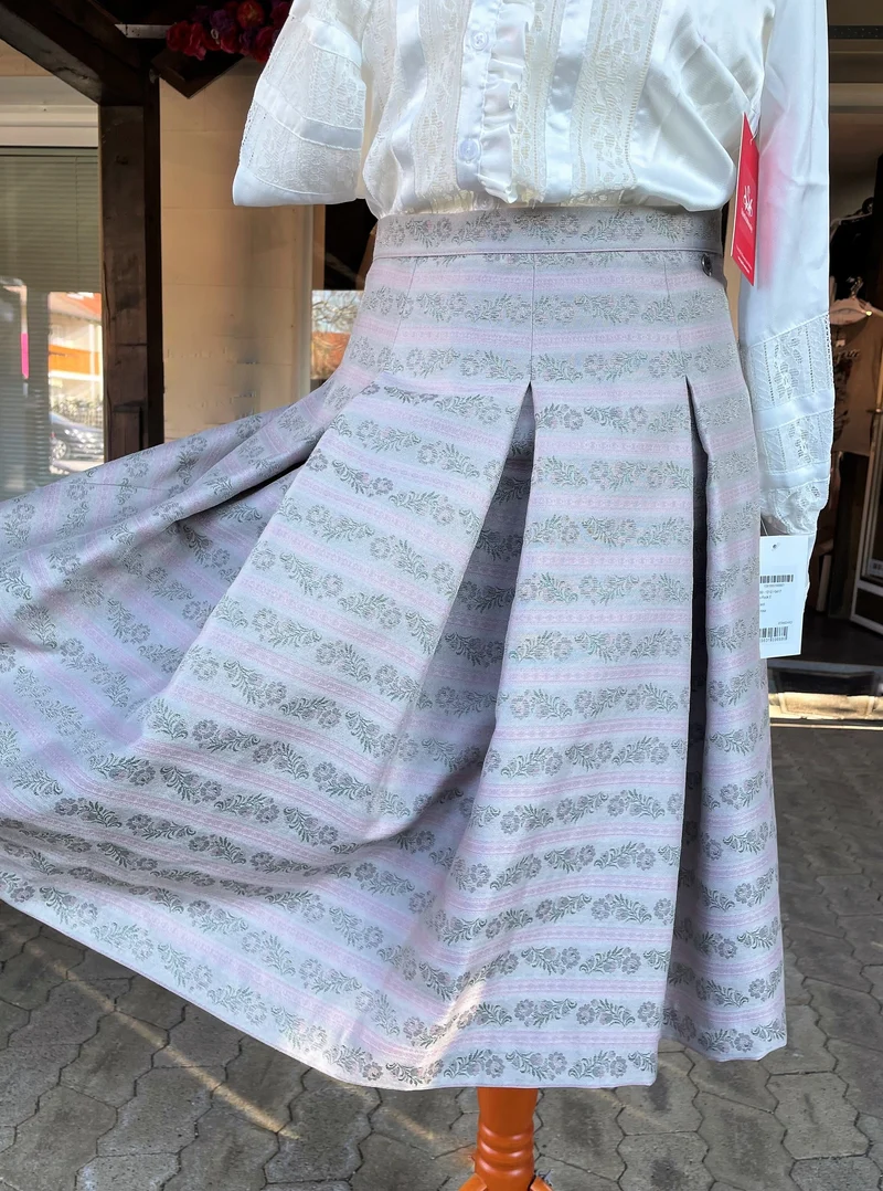 Trachten Rock Midi 60 cm, Toska, beige, rosa, Spieth & Wensky