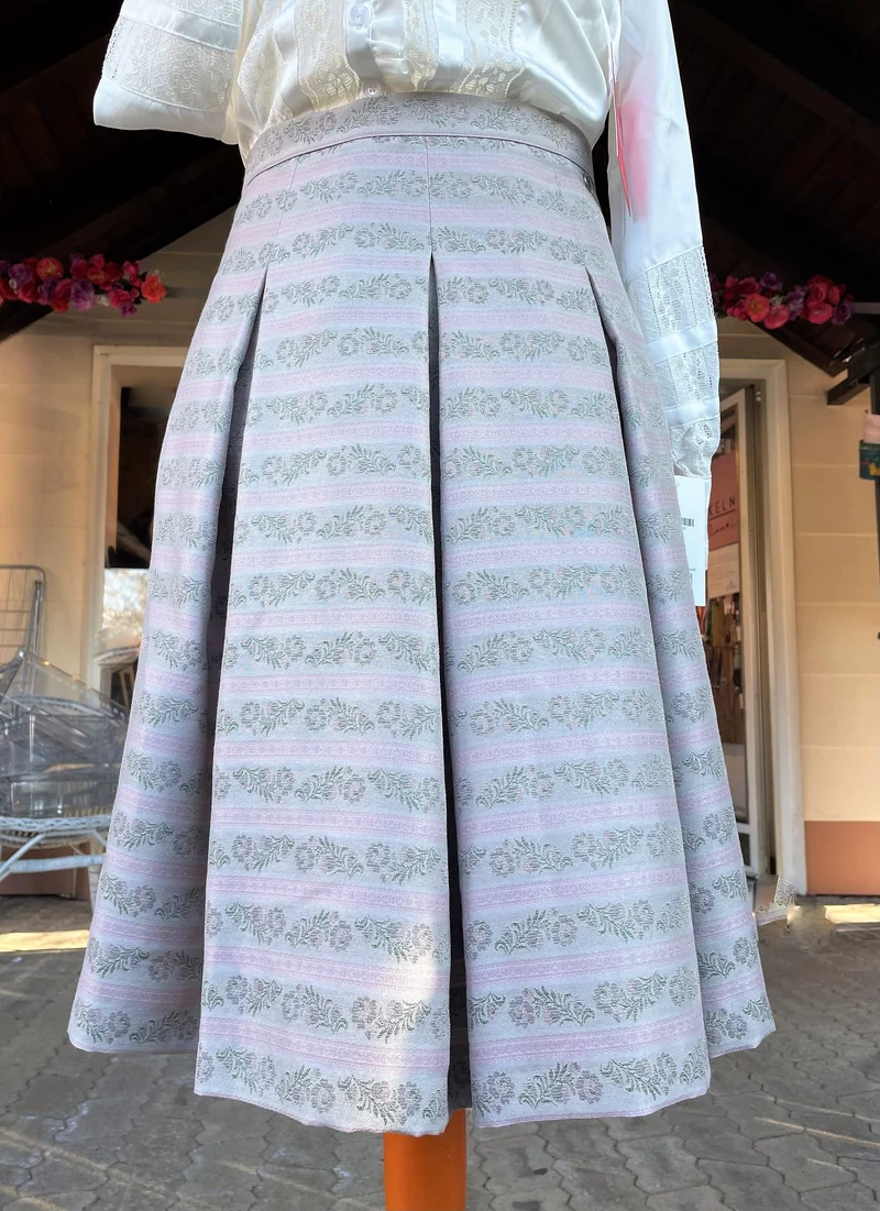Trachten Rock Midi 60 cm, Toska, beige, rosa, Spieth & Wensky