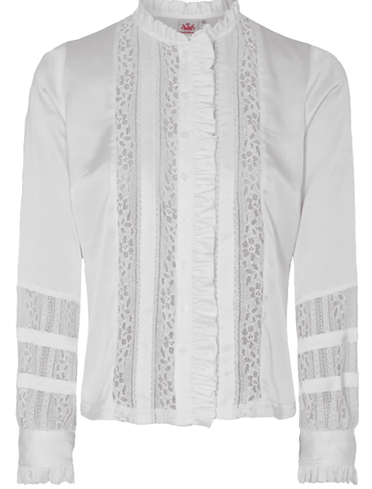 Trachtenbluse, Spieth & Wensky, langarm, Tivoli, offwhite