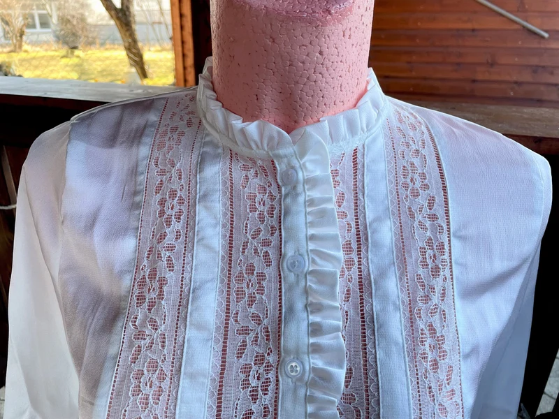 Trachtenbluse, Spieth & Wensky, langarm, Tivoli, offwhite