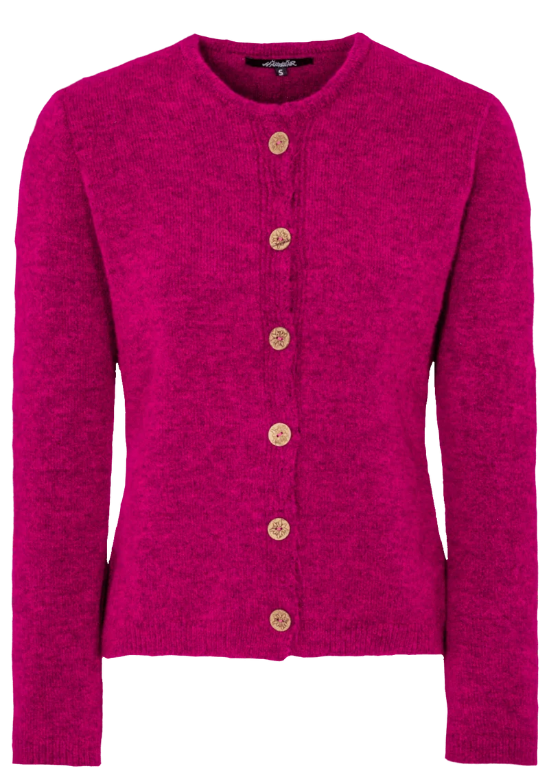 Trachten Jacke, Hangowear, Wega, pink, Strickjacke, Beere