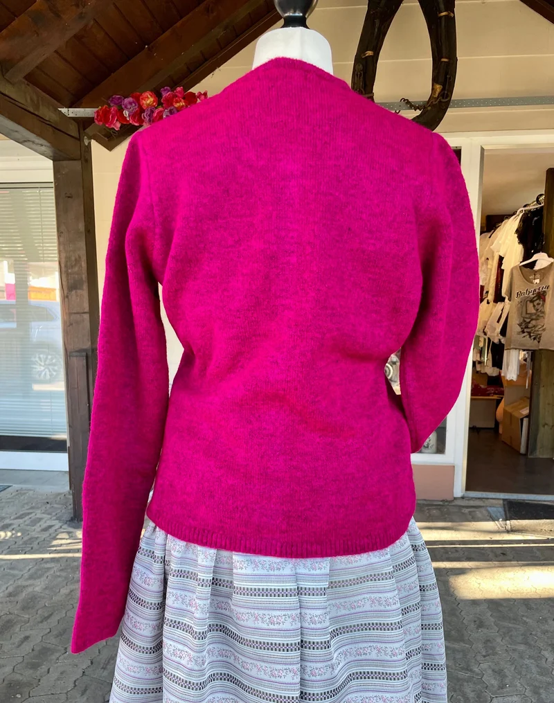 Trachten Jacke, Hangowear, Wega, pink, Strickjacke, Beere