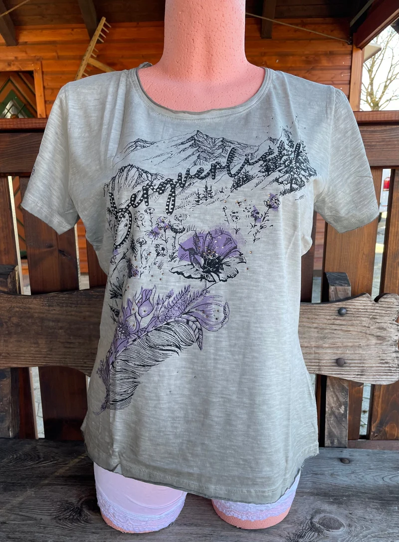 Trachtenshirt, HangOwear, Jill, Bergverliebt grau, Gr. 3XL