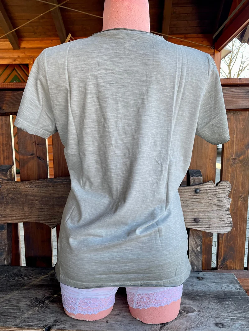 Trachtenshirt, HangOwear, Jill, Bergverliebt grau, Gr. 3XL