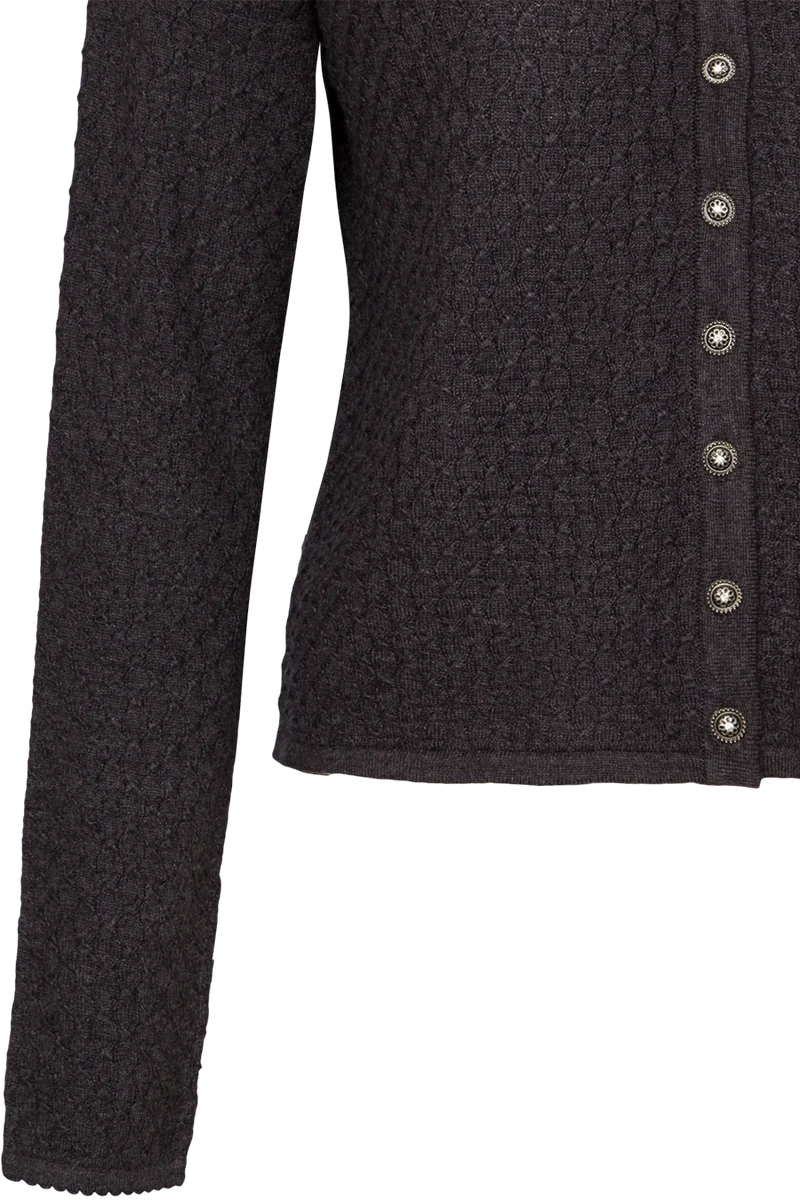 Dirndljacke traditionell mit Rundhalsausschnitt - anthrazit