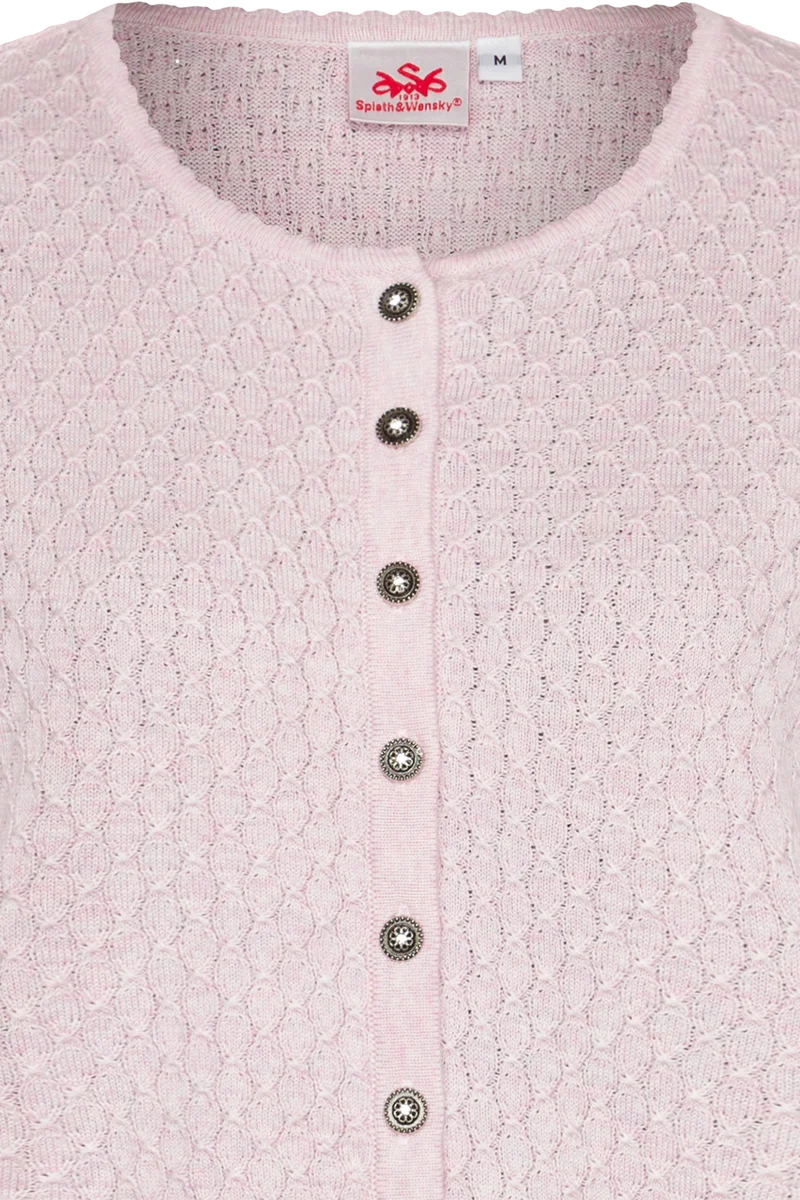 Dirndljacke traditionell mit Rundhalsausschnitt - rose