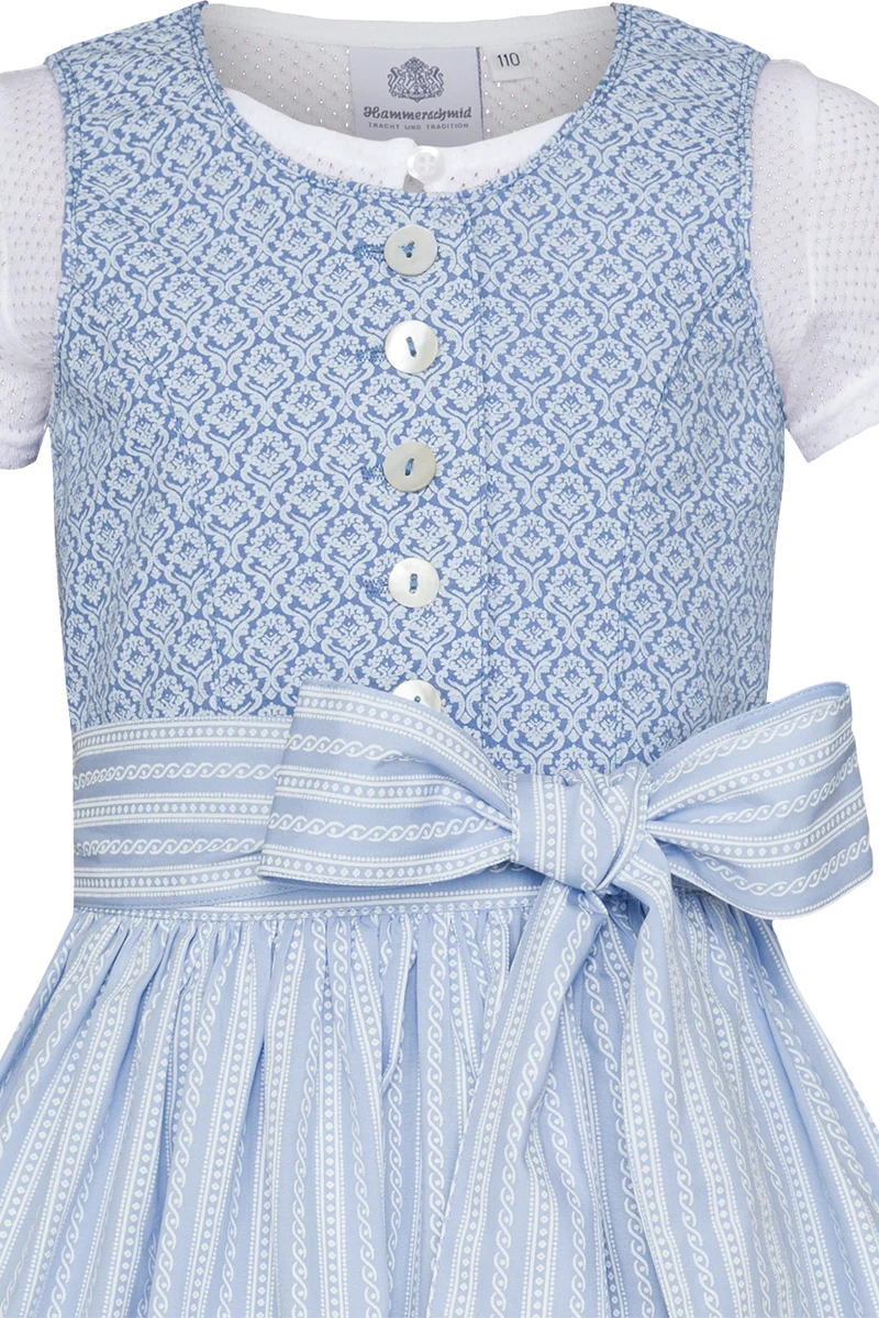 Mädchen Dirndl mit Bluse - hellblau