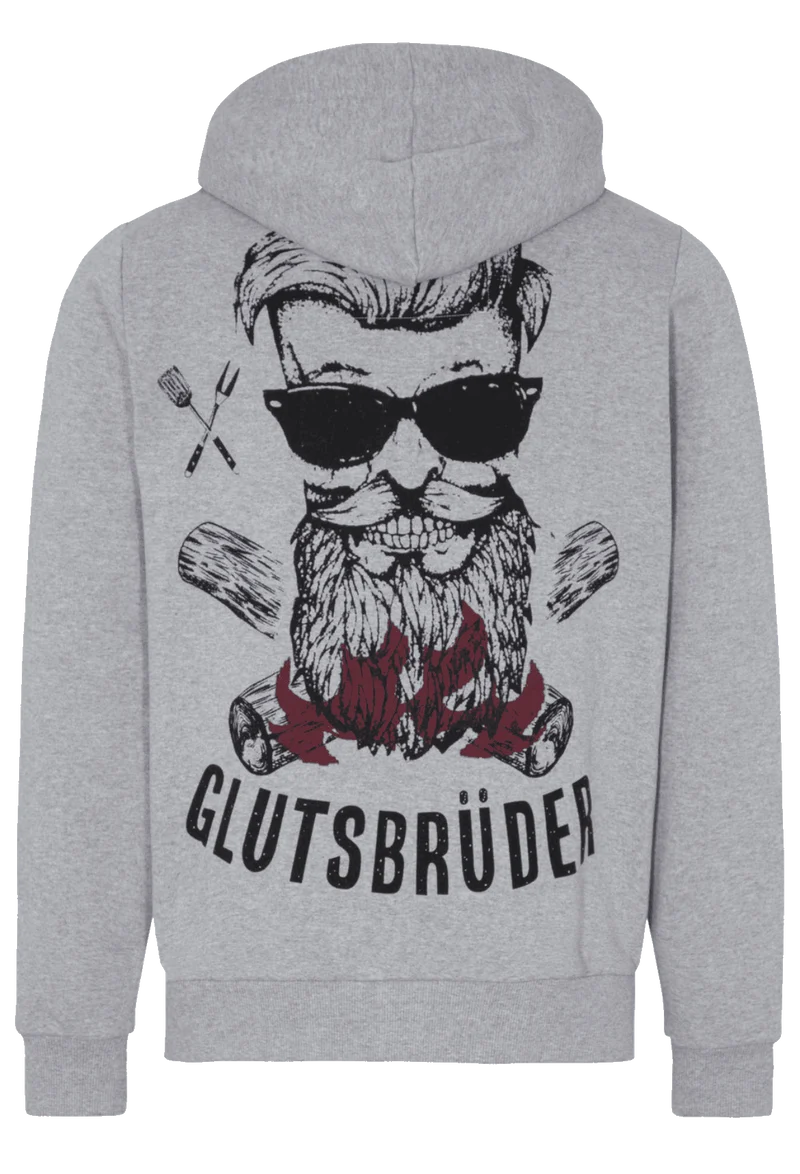 Herrenjacke, Sweat Hoodie HangOwear, Glutsbrüder grau