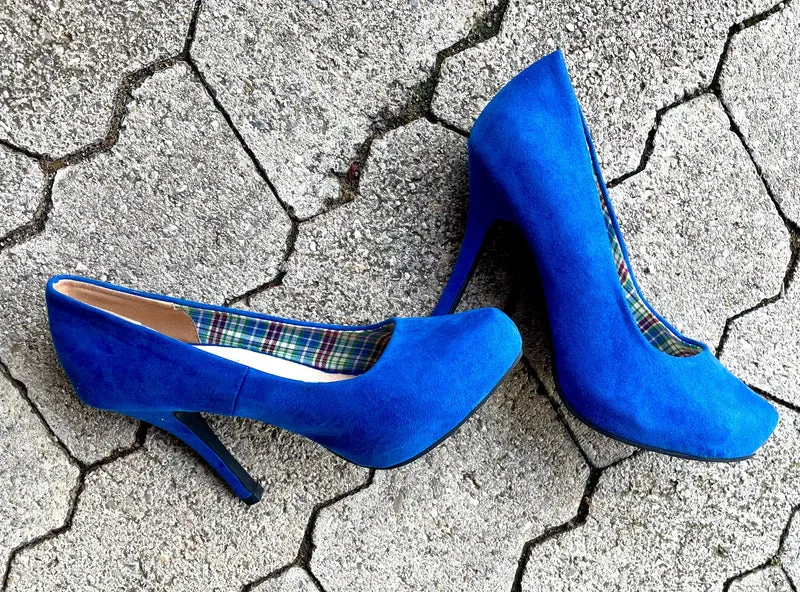 Pumps, Andrea Conti Schuhe, blau, Velour, Gr. 38