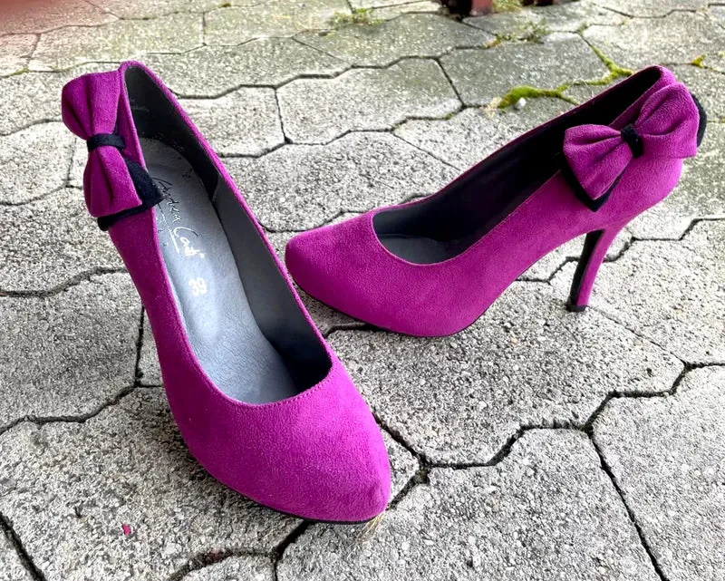 Pumps, Andrea Conti Schuhe, violett, Velour, Gr. 39