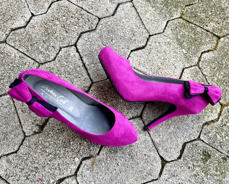 Pumps, Andrea Conti Schuhe, violett, Velour, Gr. 39
