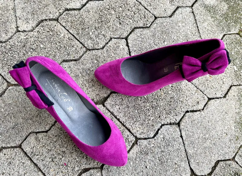 Pumps, Andrea Conti Schuhe, violett, Velour, Gr. 39