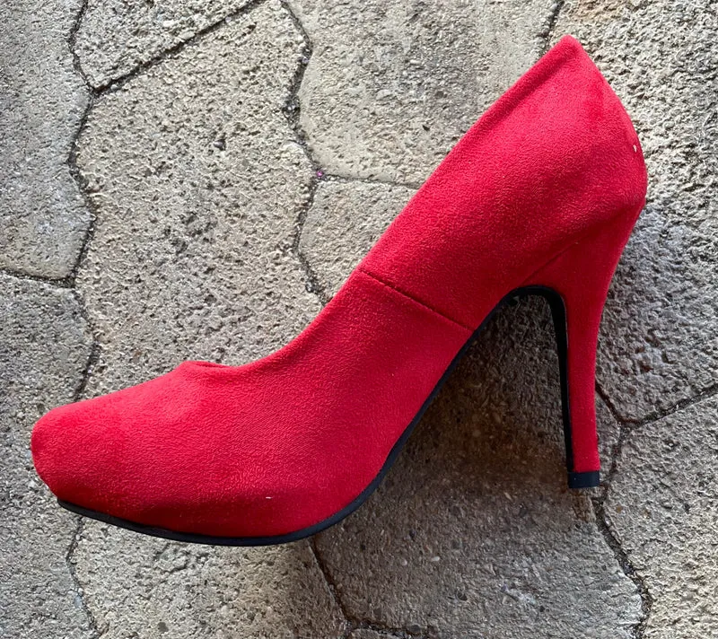 Pumps, Andrea Conti Schuhe, rot Velour