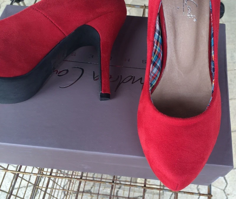 Pumps, Andrea Conti Schuhe, rot Velour