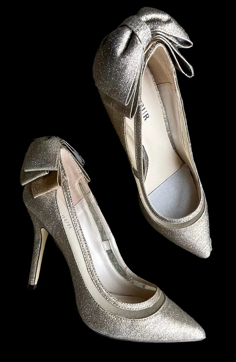 Pumps, the essence Menbur Schuhe, gold, Glitzer, Hochzeit