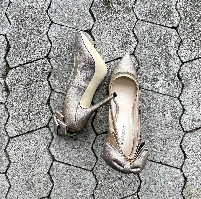 Pumps, the essence Menbur Schuhe, gold, Glitzer, Hochzeit