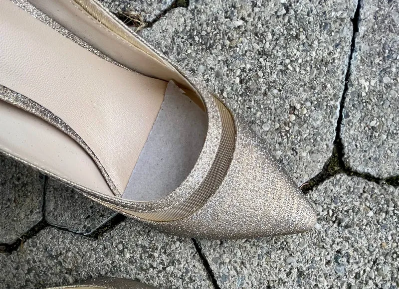 Pumps, the essence Menbur Schuhe, gold, Glitzer, Hochzeit