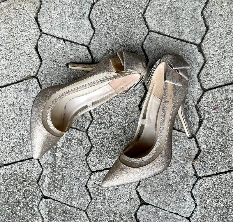 Pumps, the essence Menbur Schuhe, gold, Glitzer, Hochzeit
