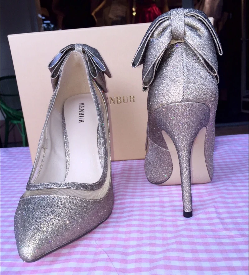 Pumps, the essence Menbur Schuhe, gold, Glitzer, Hochzeit