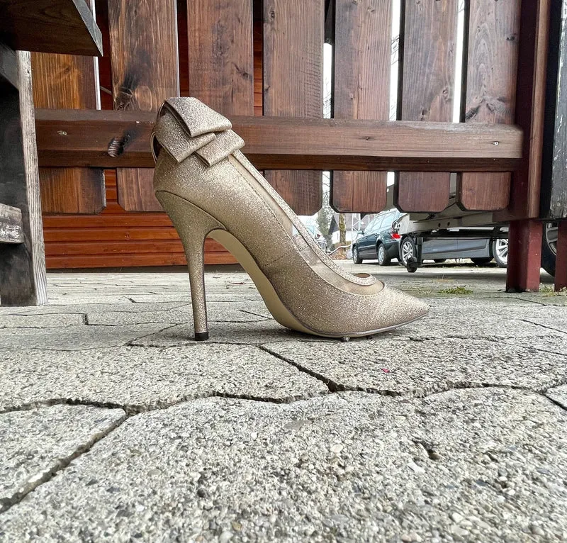 Pumps, the essence Menbur Schuhe, gold, Glitzer, Hochzeit