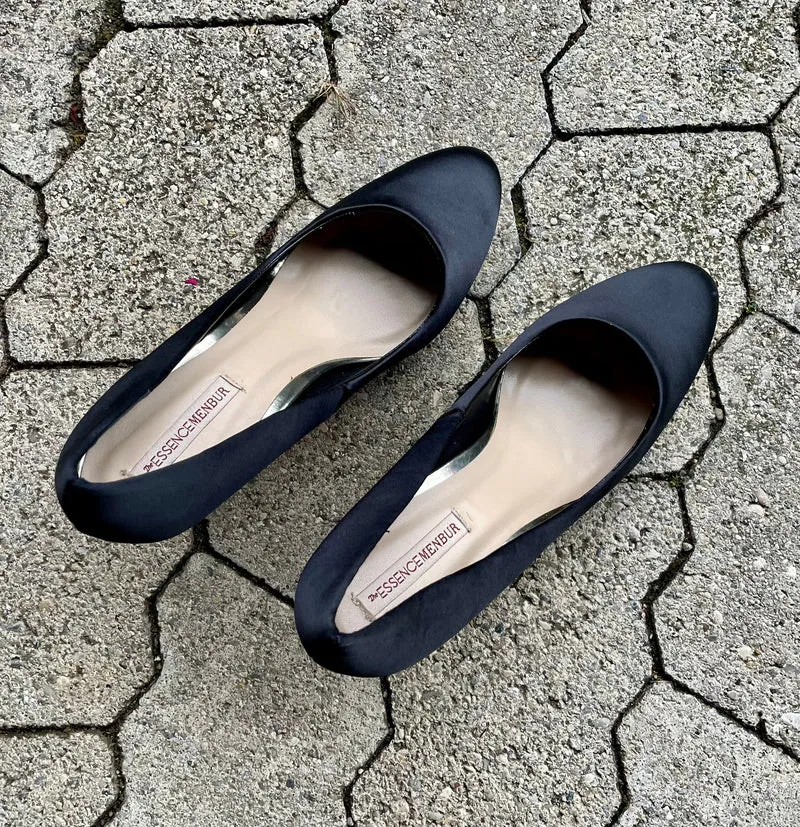 Pumps, The Essence Menbur Schuhe, Satin schwarz