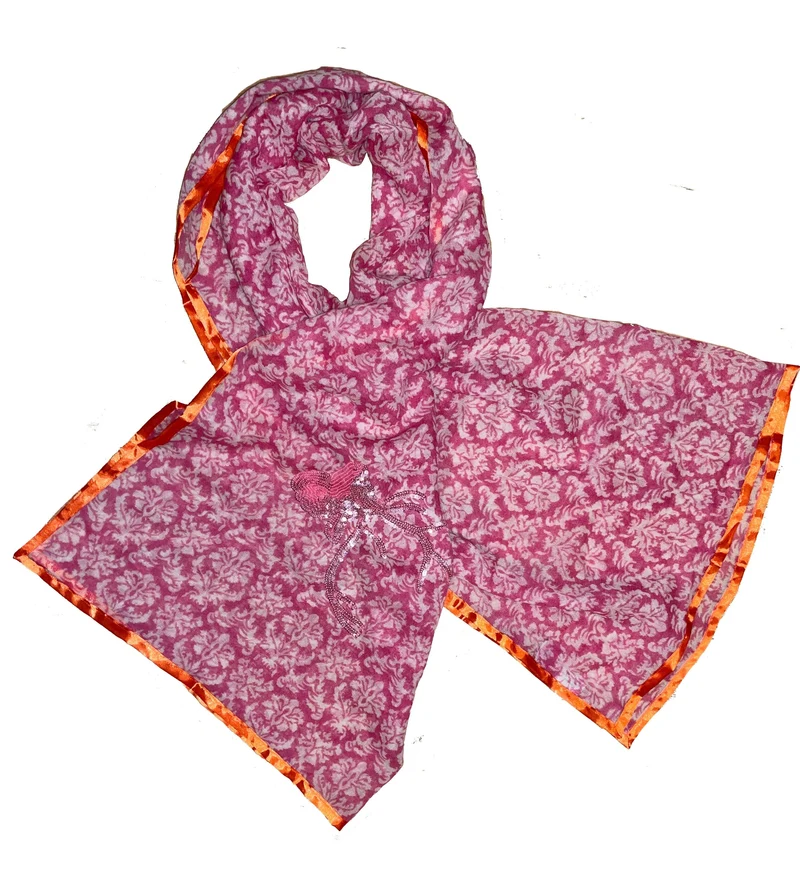 Tuch, Schal, CuteStuff, Ornament, orange pink, Hirsch