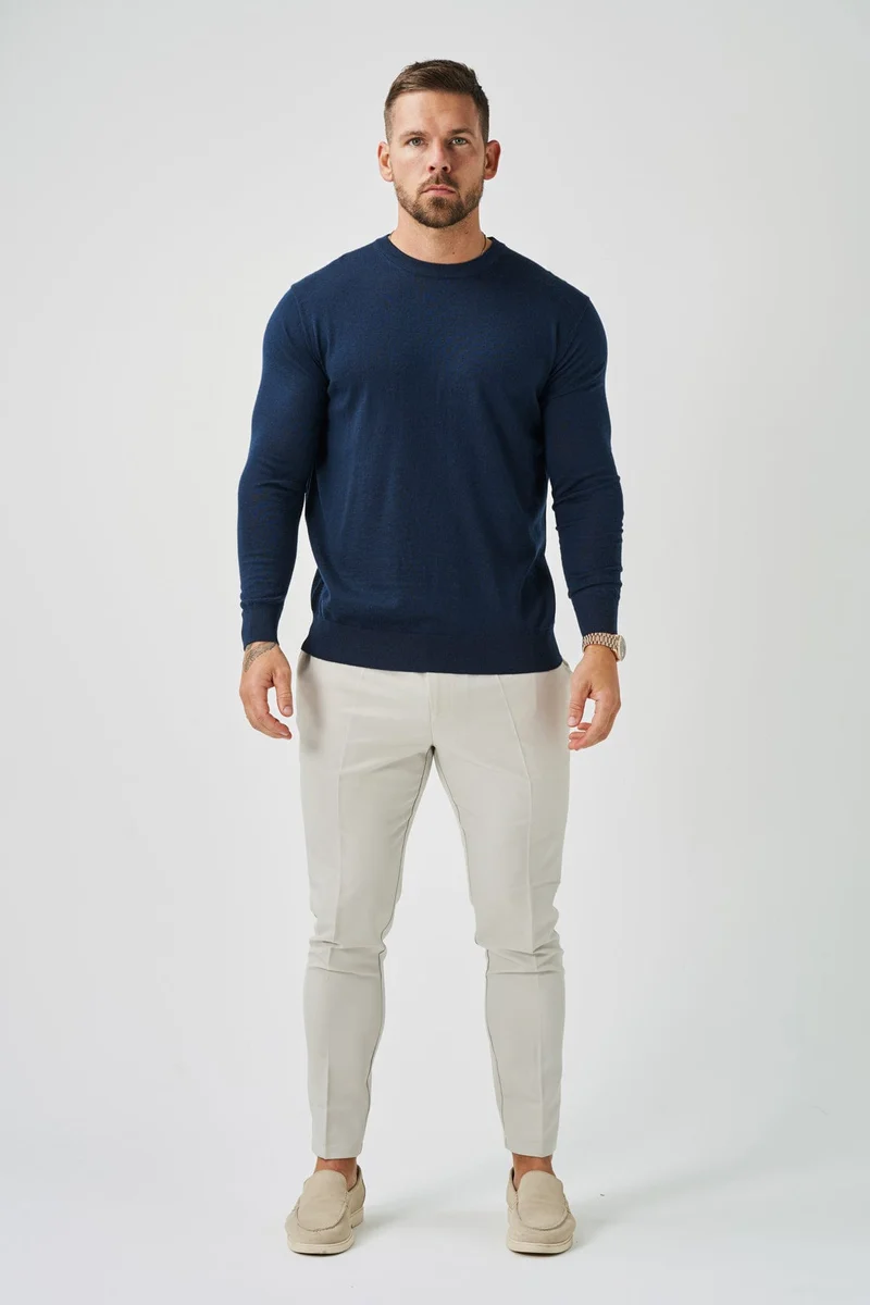 LONG SLEEVE KNIT - NAVY