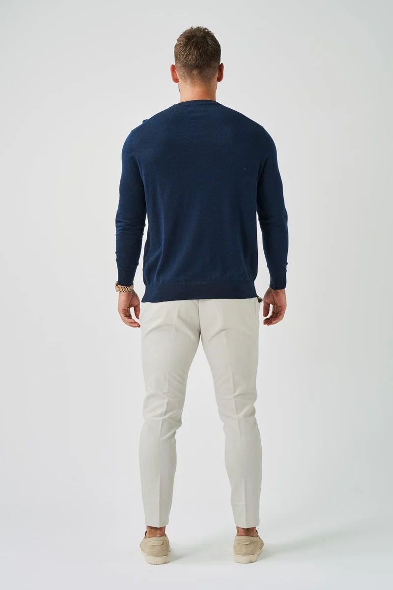 LONG SLEEVE KNIT - NAVY