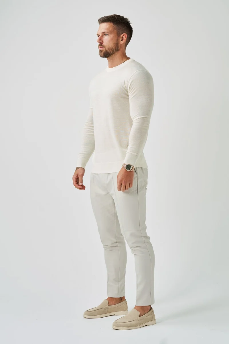 LONG SLEEVE KNIT - OFF WHITE