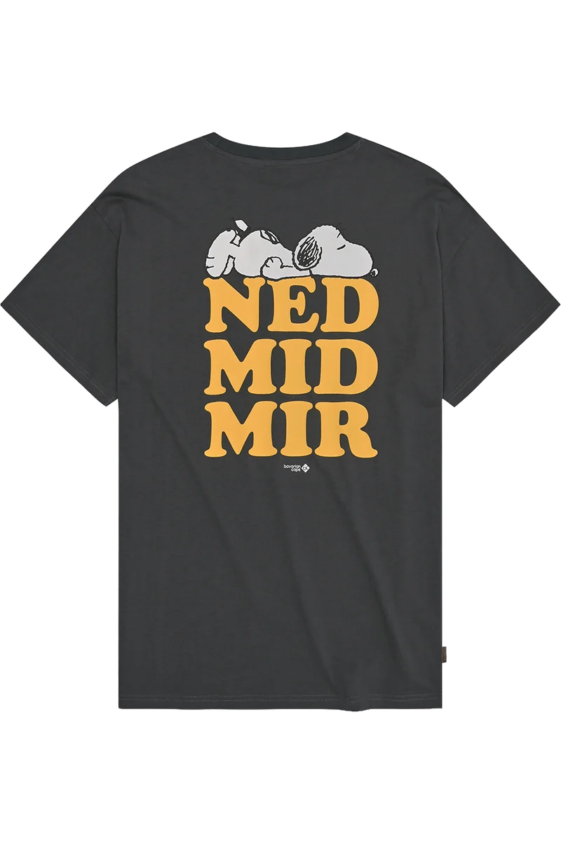 Herren T-Shirt mit kultigem Peanuts-Design - dunkelgrau