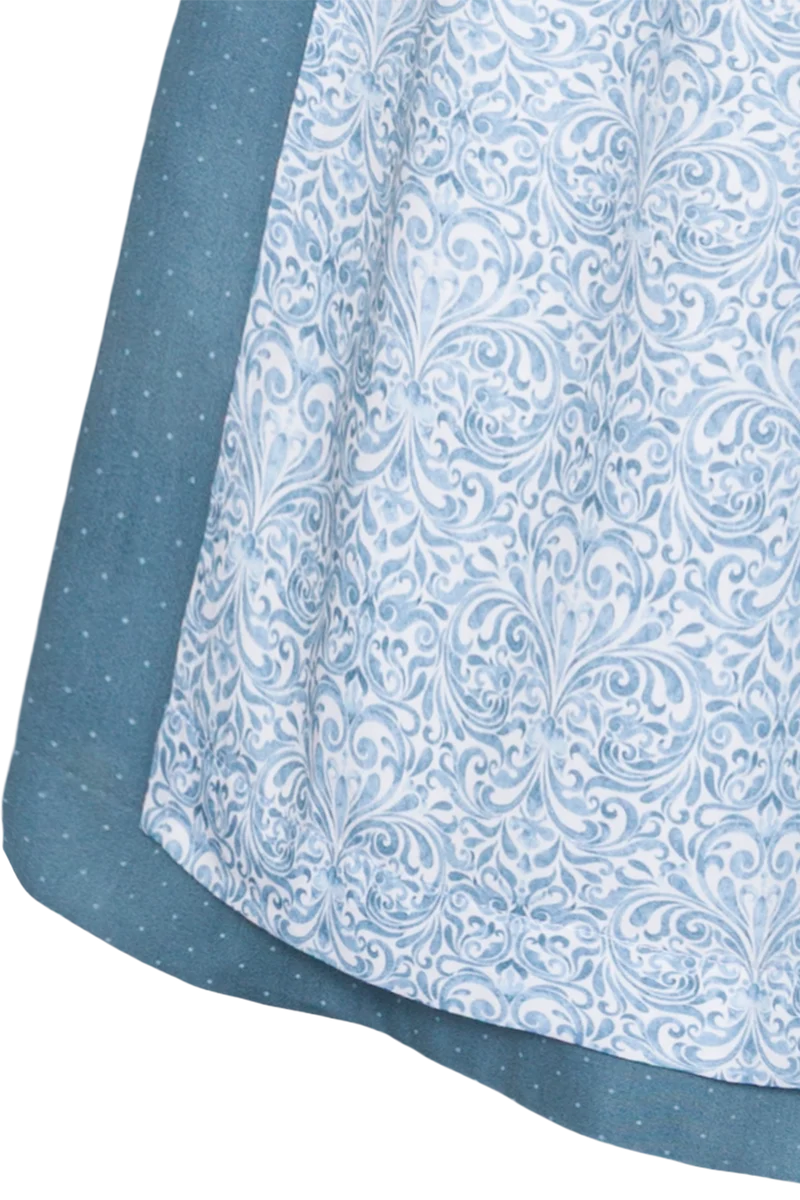 Teenager Dirndl 70 cm mit Leinenmieder - blau