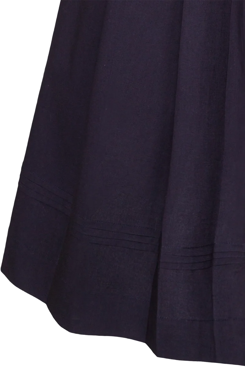 Dirndl aus Baumwolle mit Puffärmel - dunkelblau