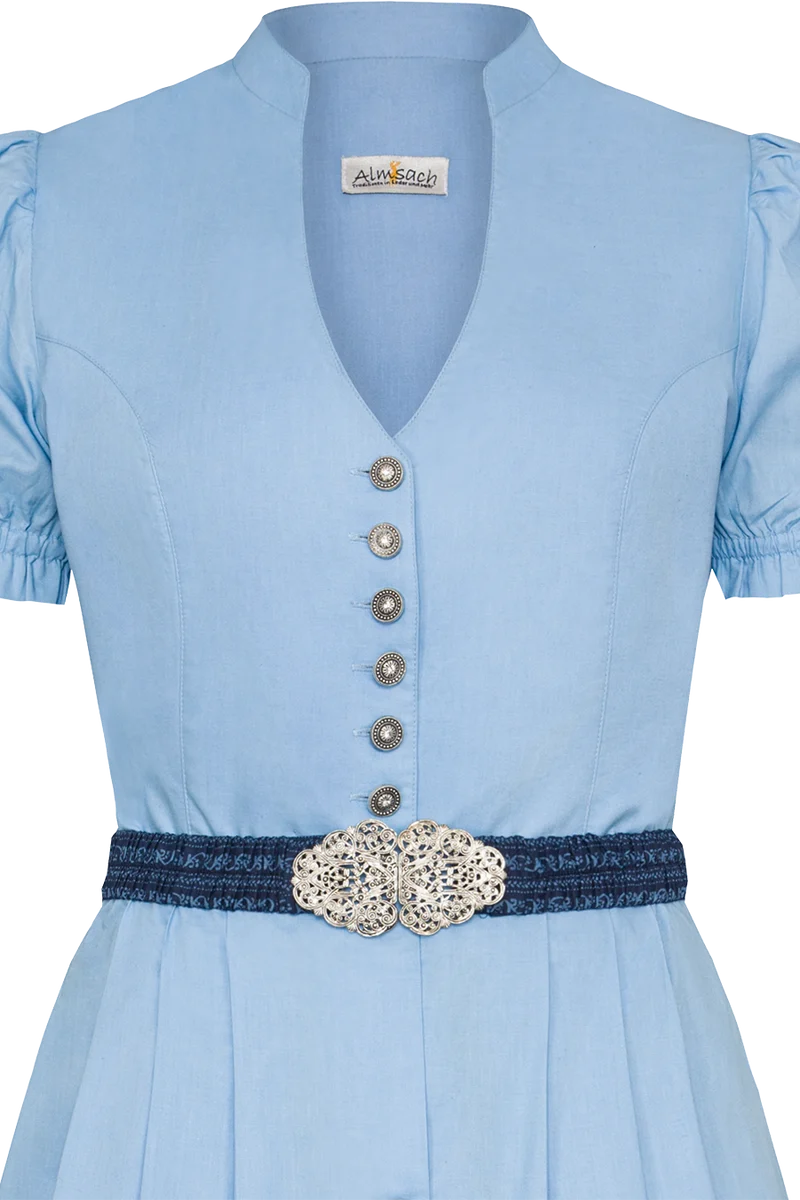 Dirndl aus Baumwolle mit Puffärmel - dunkelblau