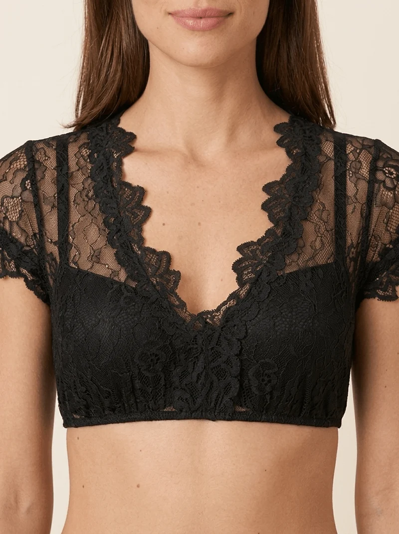 Dirndlbluse Alika schwarz