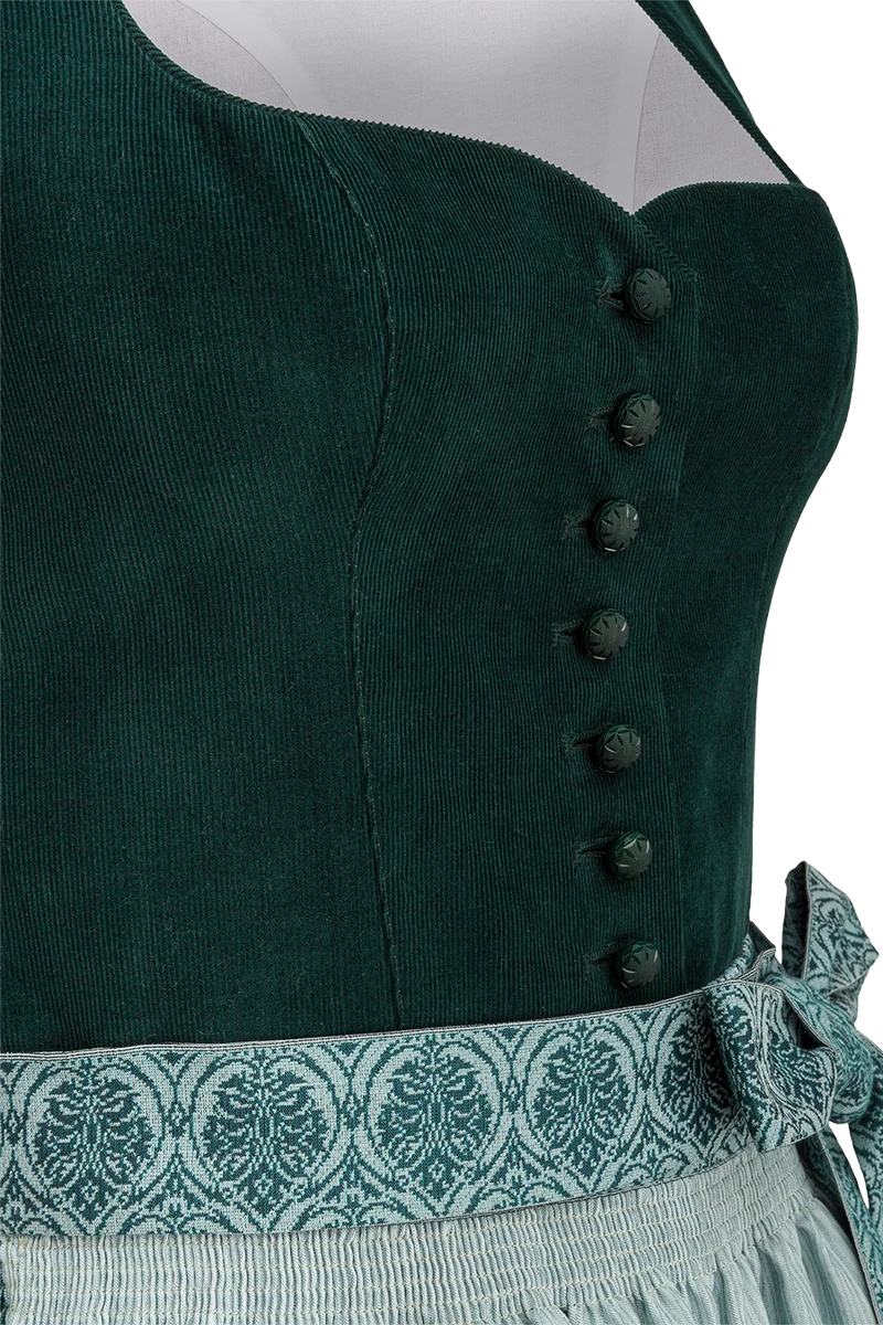 Midi-Dirndl mit Cordoberteil und Webrock