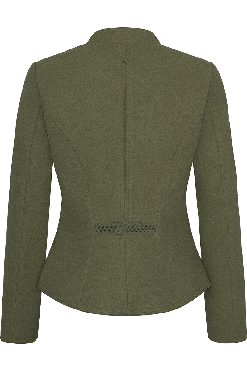 Damen Stretch-Trachtenblazer in gewalkter Optik - oliv
