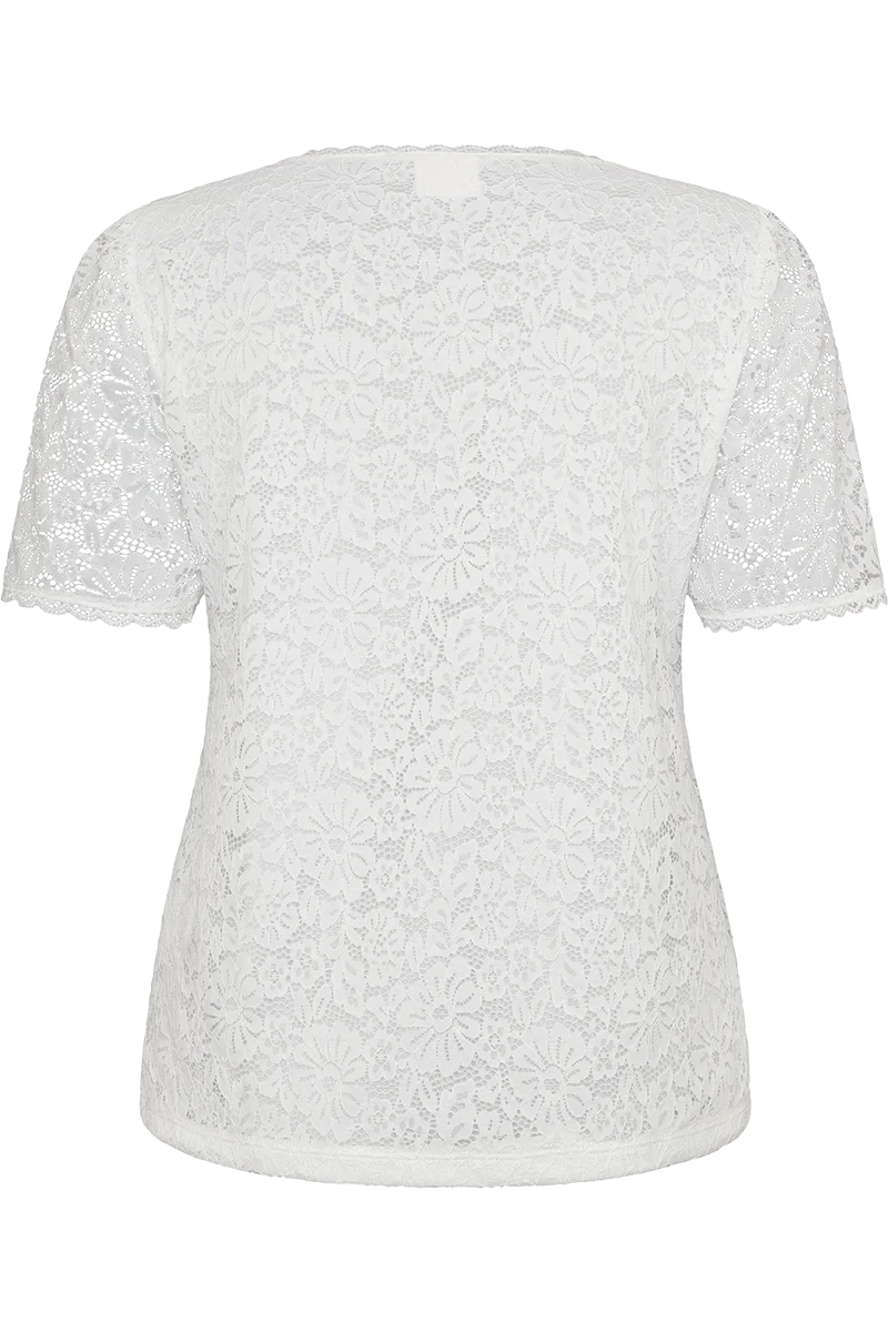 Damen Spitzenshirt mit V-Ausschnitt