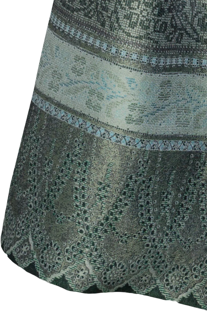 Midi-Trachtenrock 70cm gestreift - salbei