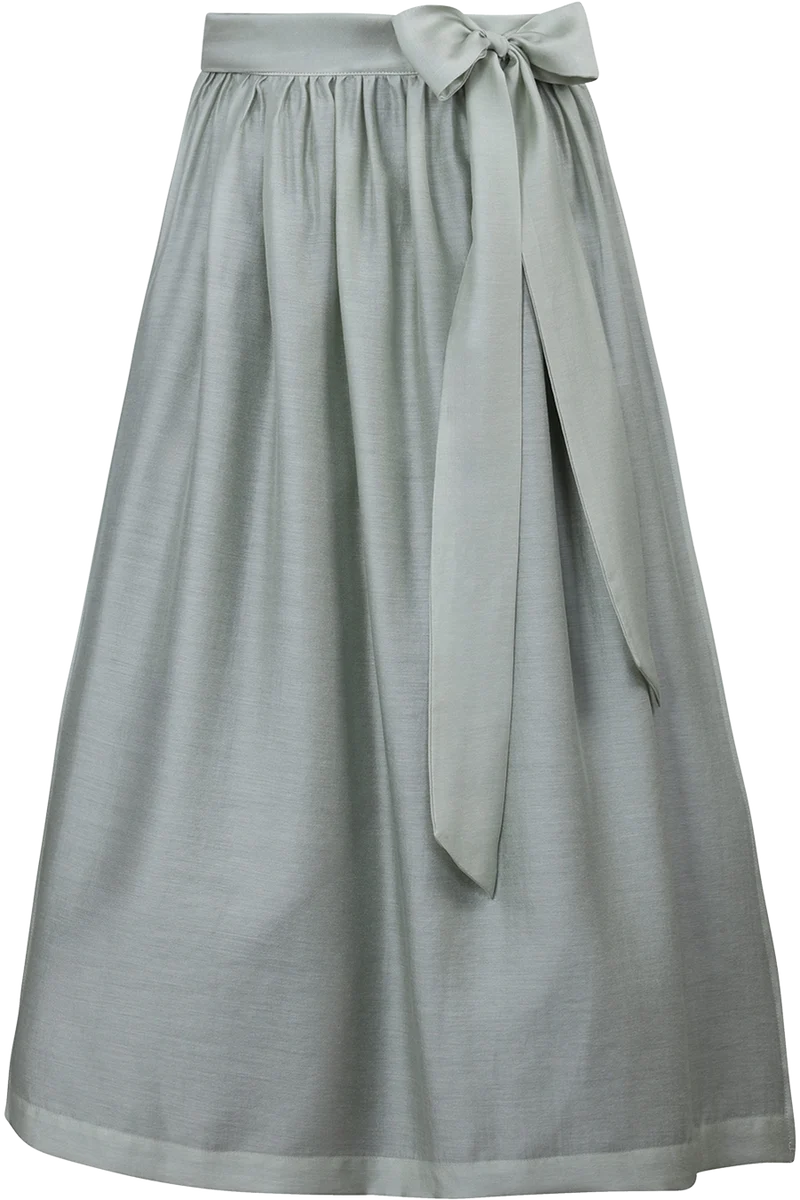 Midi-Dirndlschürze 75 cm semi-transparent - jadegrün